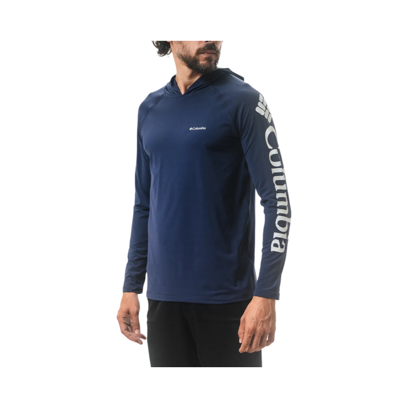 CAMISETA COLUMBIA AURORA M/L CAPUZ AZUL ESCURO