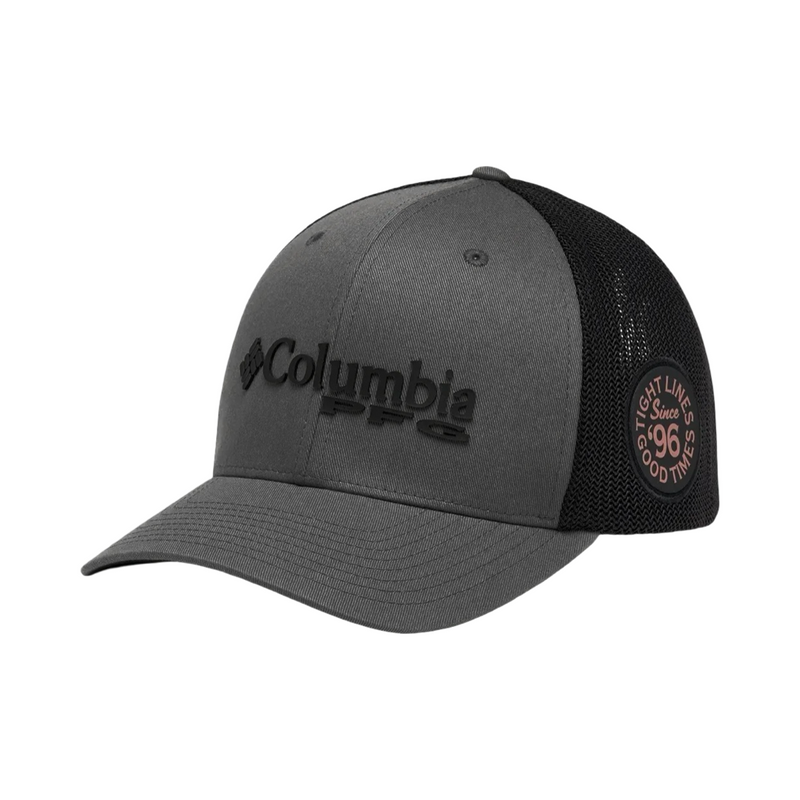 BONE COLUMBIA PFG MESH BALL CAP IRON/BLACK