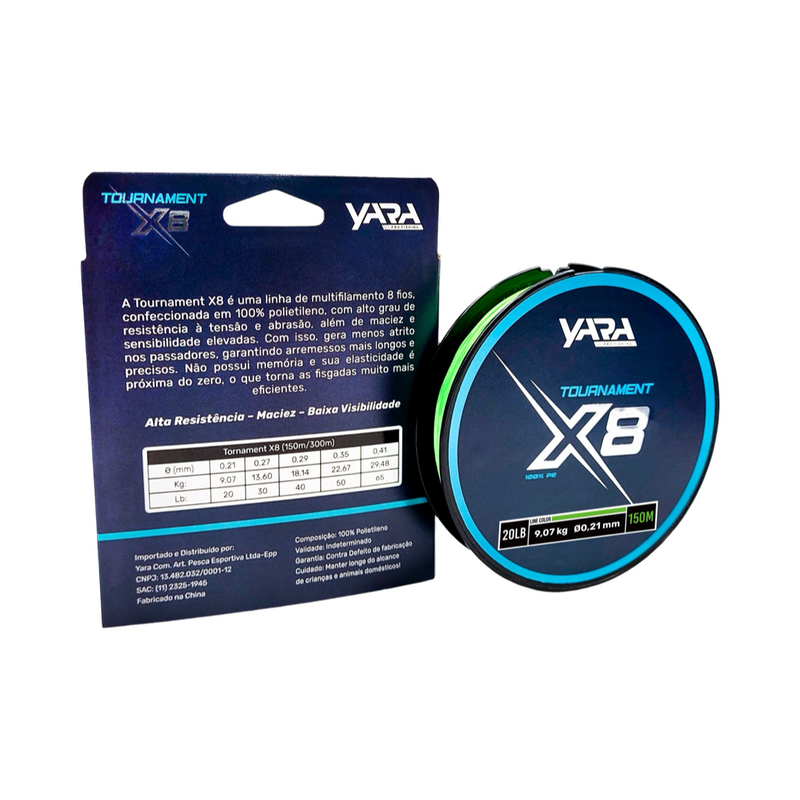 LINHA MULTIFILAMENTO YARA TOURNAMENT X8 150M