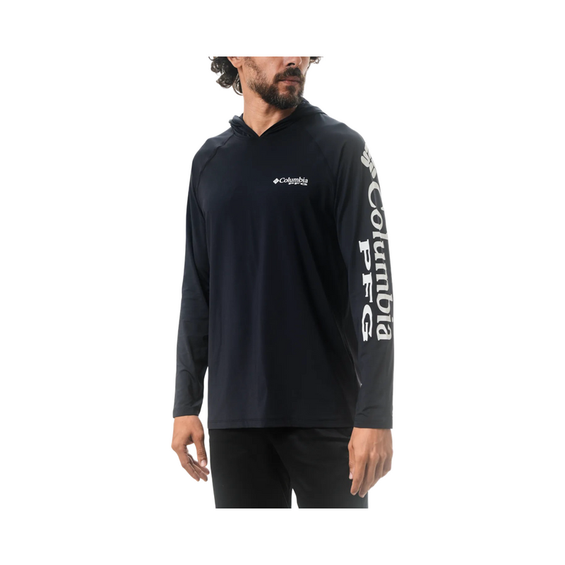 CAMISETA COLUMBIA AURORA M/L PFG TERMINAL TACKLE PRETO
