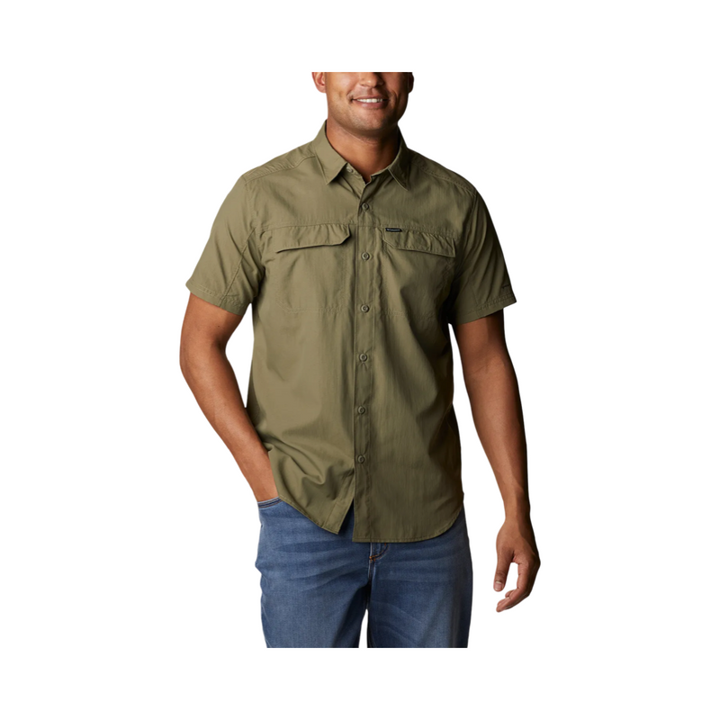 CAMISA COLUMBIA SILVER RIDGE II MANGA CURTA STONE GREEN