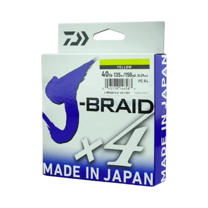LINHA DAIWA J-BRAID X4 135M (YELLOW)
