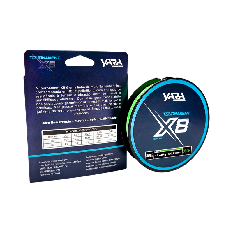 LINHA MULTIFILAMENTO YARA TOURNAMENT X8 300M