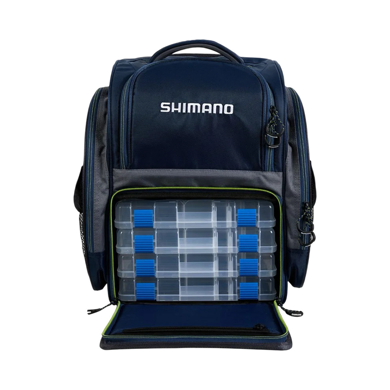 MOCHILA DE PESCA SHIMANO BACK PACK COM 4 ESTOJOS